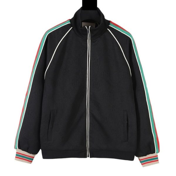 d104949_24996-1.jpg Track Jacket Gucci GG Stripes Black GC022 - Image 1