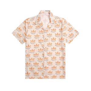Shirt Gucci x Adidas Trefoil Beige Short Sleeve GC028