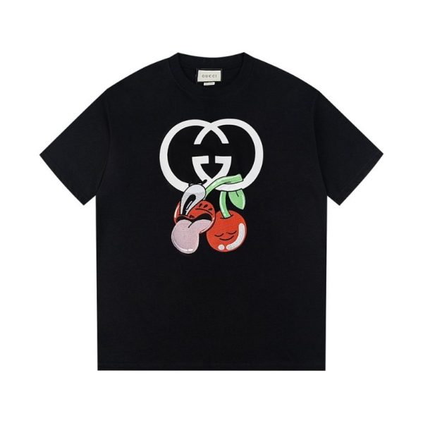 d105010_21995-1.jpg T-shirt Gucci GG Cherry Black GC031 - Image 1