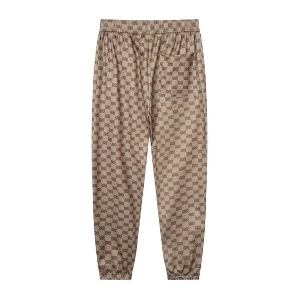 Pants Gucci GG Beige Drawstring Joggers GC033 - Image 2