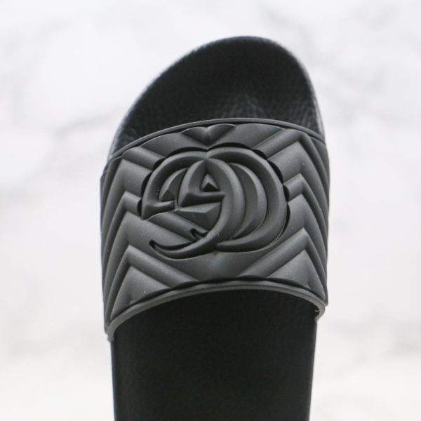 Slides Gucci GG Black Rubber Monogram GC034 - Image 5