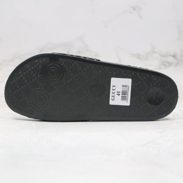 Slides Gucci GG Black Rubber Monogram GC034 - Image 6
