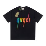 T-shirt Gucci Rainbow Logo Black GC035