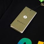T-shirt Gucci Rainbow Logo Black GC035 - Image 5