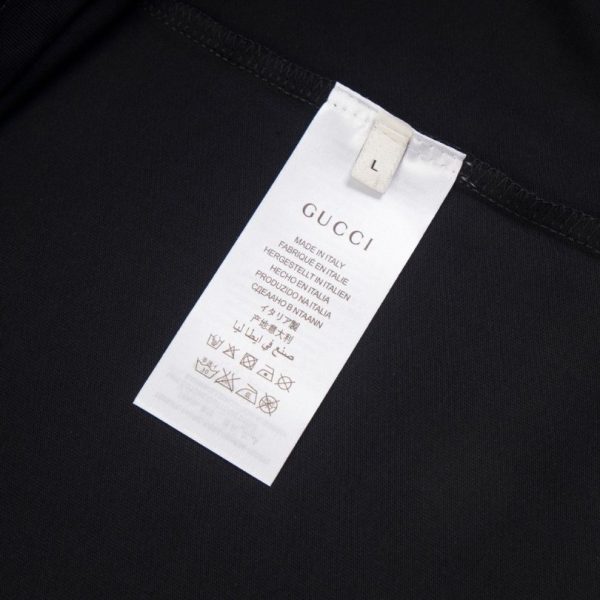 T-shirt Gucci Rainbow Logo Black GC035 - Image 7