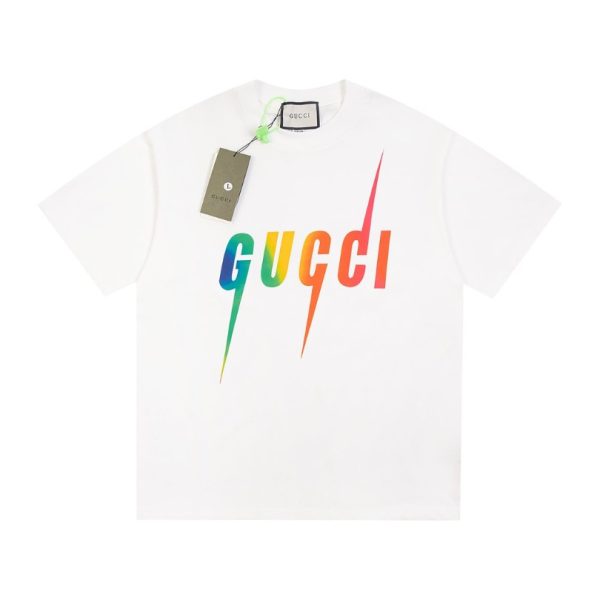 d105077_22092-1.jpg T-shirt Gucci Rainbow Logo White GC036 - Image 1