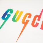 T-shirt Gucci Rainbow Logo White GC036 - Image 3