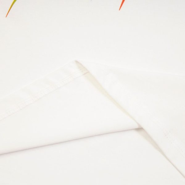 T-shirt Gucci Rainbow Logo White GC036 - Image 4