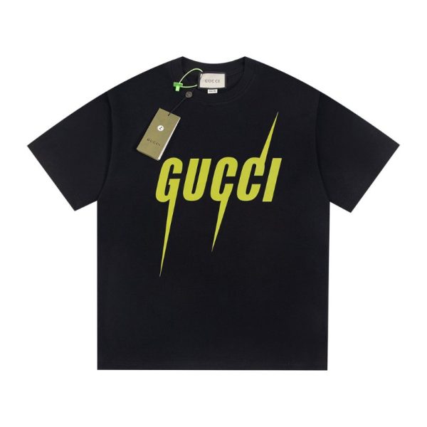 d105078_22054-1.jpg T-shirt Gucci Neon Logo Black GC037 - Image 1