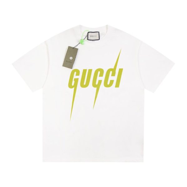 d105079_22062-1.jpg T-shirt Gucci Neon Logo White GC038 - Image 1
