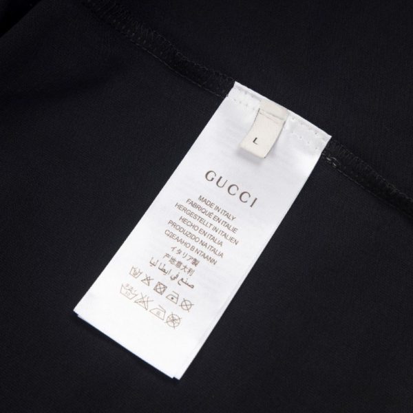 T-shirt Gucci Red Gradient Logo Black GC039 - Image 7