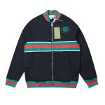 Gucci Jacket Full Zip GG Monogram Track Black GC044