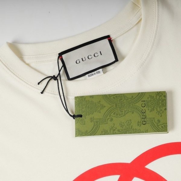 T-shirt Gucci Double G Logo White GC045 - Image 5