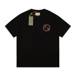 T-shirt Gucci Distressed Logo Black GC046