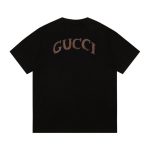 T-shirt Gucci Distressed Logo Black GC046 - Image 2