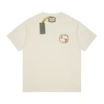 T-shirt Gucci Distressed Logo Beige GC047