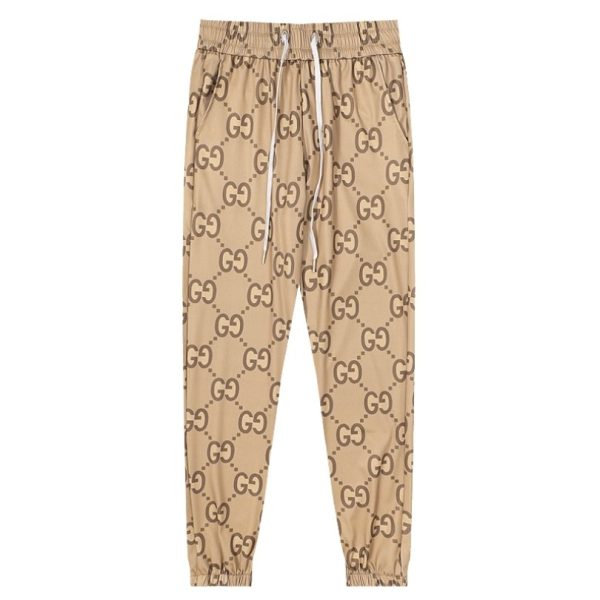 d105132_12618-1.jpg Pants Gucci Monogram Beige Joggers GC052 - Image 1