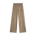 Pants Gucci Monogram Wide-Leg Beige GC053 - Image 3
