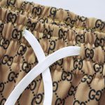 Pants Gucci Monogram Wide-Leg Beige GC053 - Image 5
