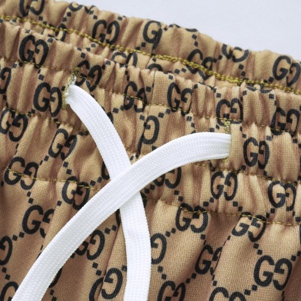 Pants Gucci Monogram Wide-Leg Beige GC053 - Image 5