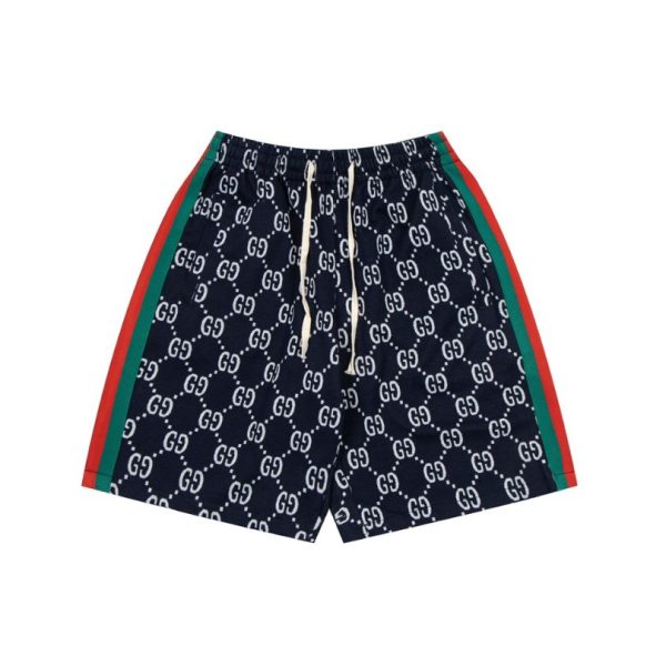 d105150_16001-1.jpg Shorts Gucci Monogram Stripe Navy GC056 - Image 1