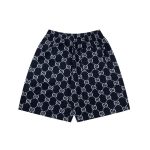 Shorts Gucci Monogram Stripe Navy GC056 - Image 2