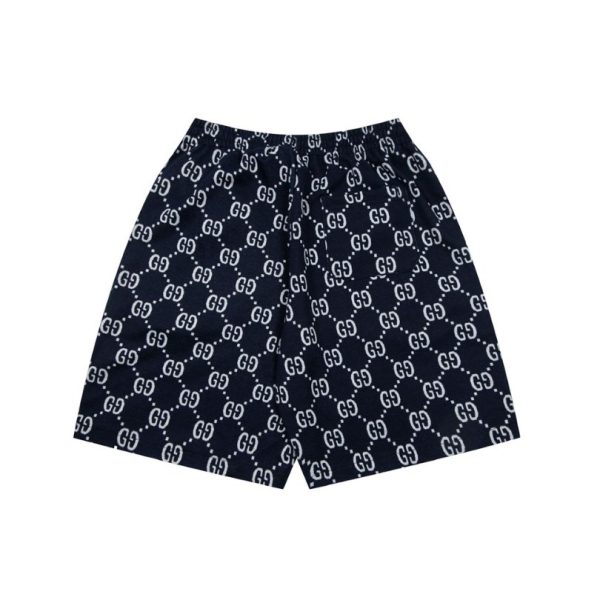 Shorts Gucci Monogram Stripe Navy GC056 - Image 2