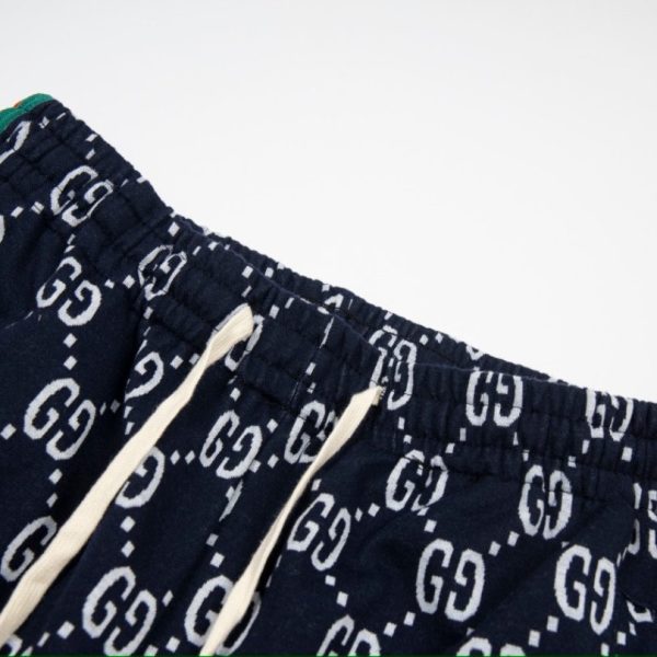 Shorts Gucci Monogram Stripe Navy GC056 - Image 4