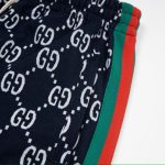 Shorts Gucci Monogram Stripe Navy GC056 - Image 5