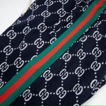 Shorts Gucci Monogram Stripe Navy GC056 - Image 6