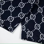 Shorts Gucci Monogram Stripe Navy GC056 - Image 8