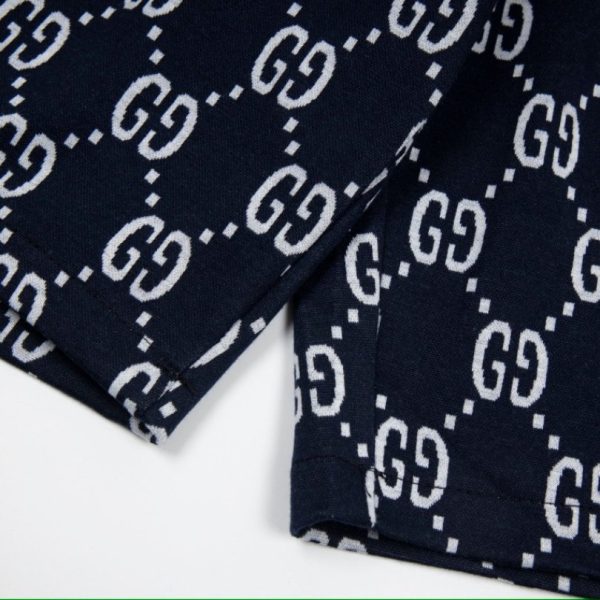 Shorts Gucci Monogram Stripe Navy GC056 - Image 8