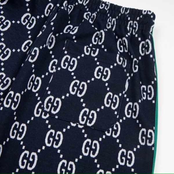 Shorts Gucci Monogram Stripe Navy GC056 - Image 9