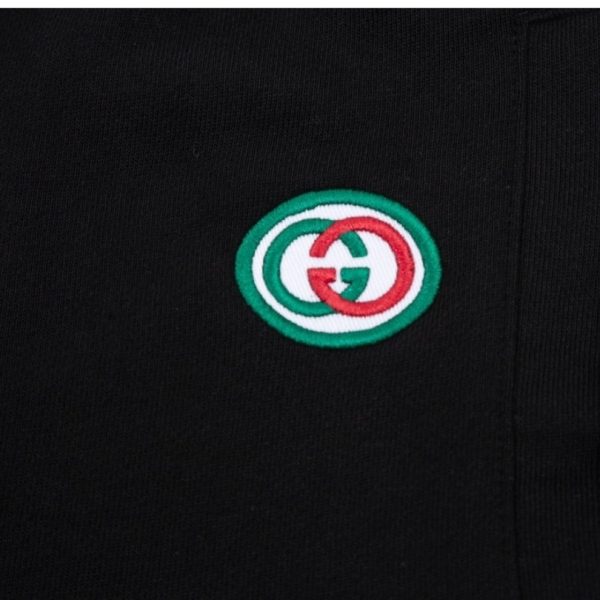 Shorts Gucci Monogram Trim Black GC054 - Image 3