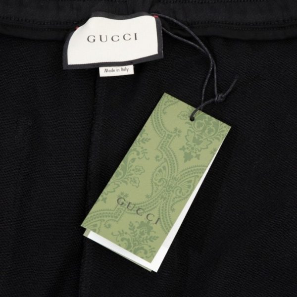 Shorts Gucci Monogram Trim Black GC054 - Image 8