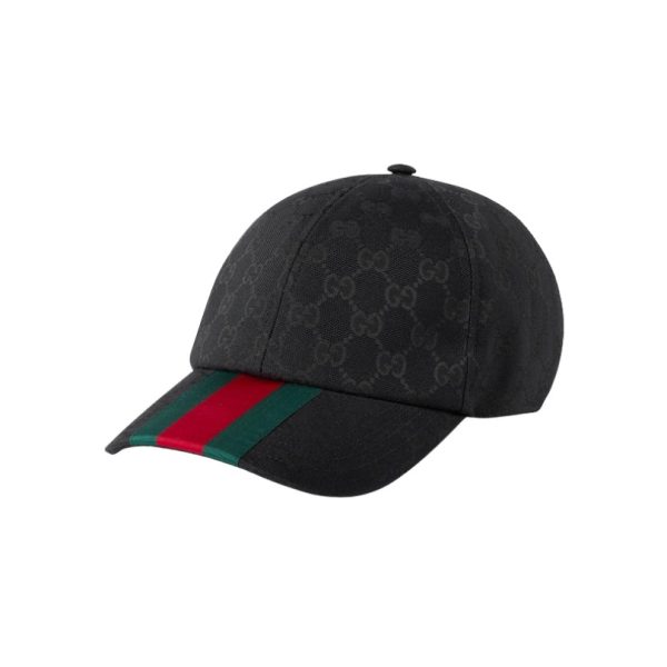 d105238_3401-1.jpg Cap Gucci canvas baseball hat Black GC058 - Image 1