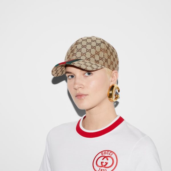 Cap Gucci canvas baseball hat Beige and ebany GC059 - Image 4