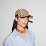 Cap Gucci canvas baseball hat with Web Beige GC060 - Image 3
