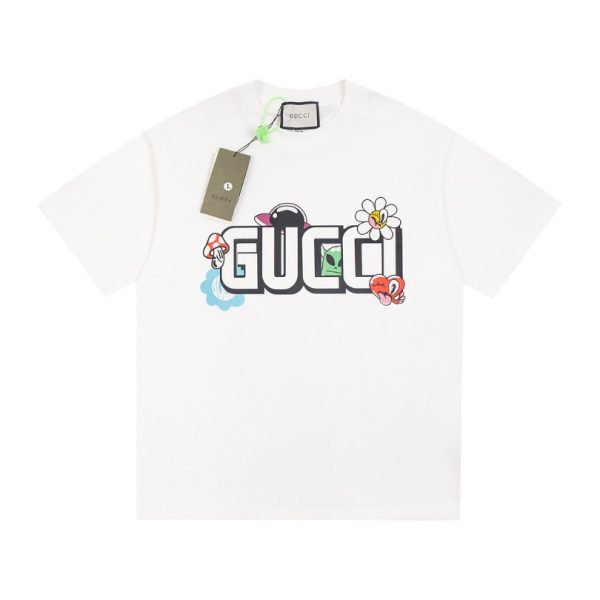 d105255_5117-1.jpg Gucci Graphic T-shirt with Cartoon White Logo GC063 - Image 1