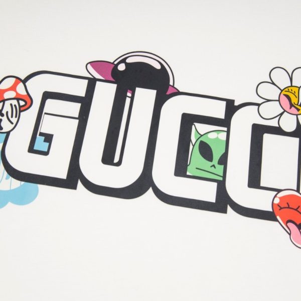 Gucci Graphic T-shirt with Cartoon White Logo GC063 - Image 4