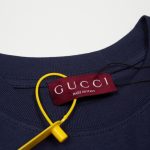 Gucci T-shirt GG Logo Print Navy GC064 - Image 6