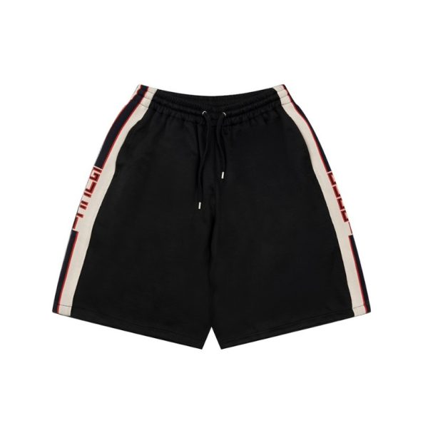 d105503_15968-1.jpg Shorts Gucci Logo Stripe Black GC076 - Image 1