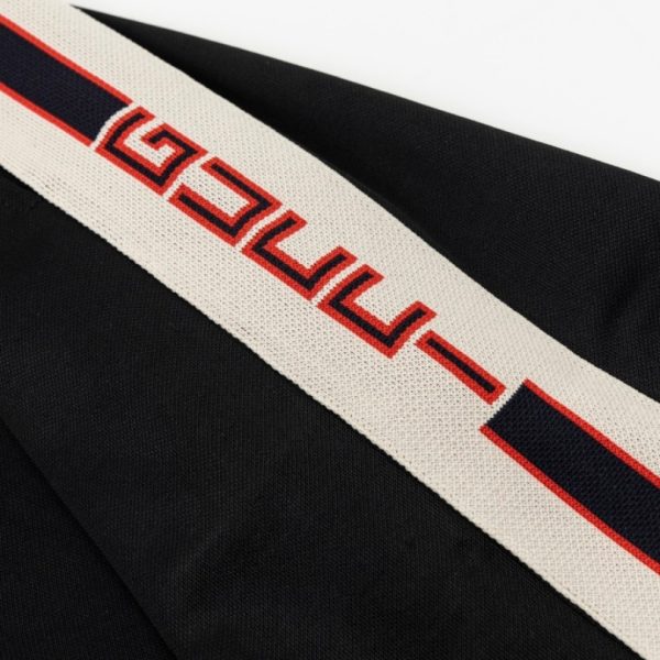 Shorts Gucci Logo Stripe Black GC076 - Image 4