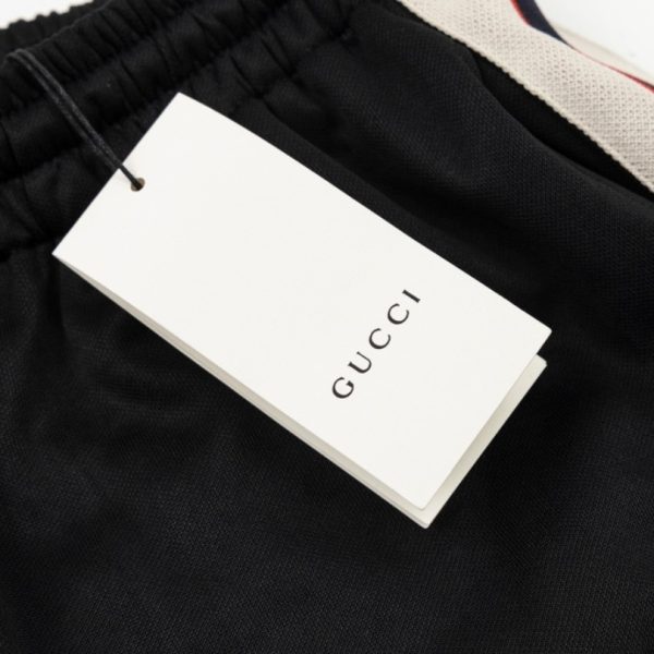 Shorts Gucci Logo Stripe Black GC076 - Image 8