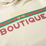 Hoodie Gucci Boutique Logo White GC077 - Image 3