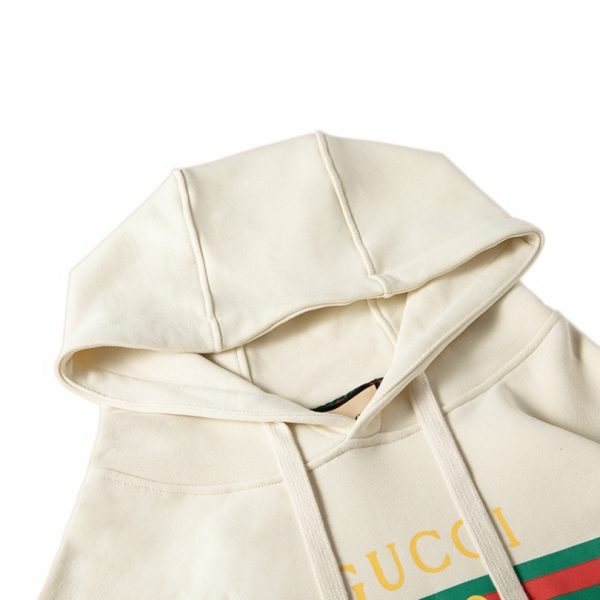 Hoodie Gucci Boutique Logo White GC077 - Image 4