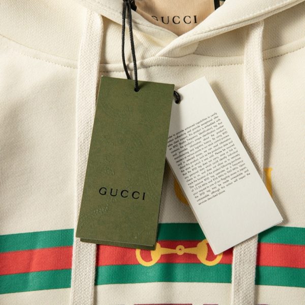 Hoodie Gucci Boutique Logo White GC077 - Image 6