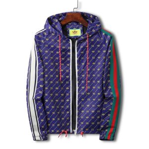 Jacket Gucci Monogram Stripe Blue GC078