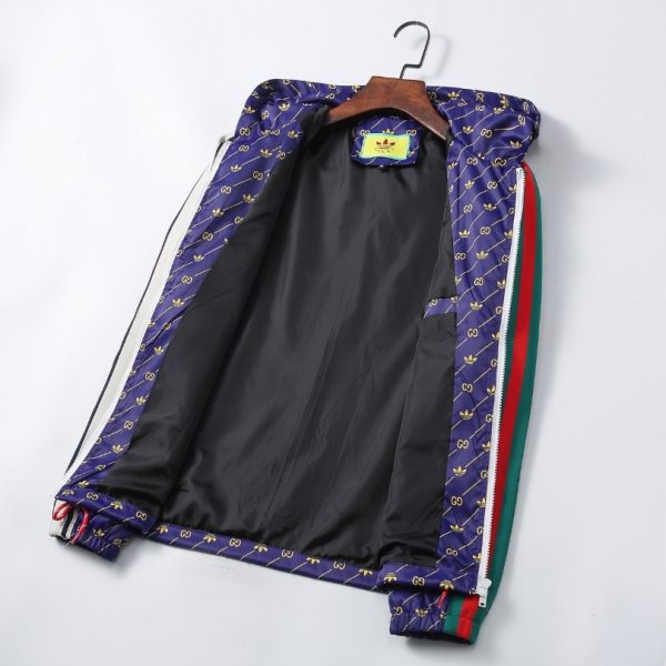 Jacket Gucci Monogram Stripe Blue GC078 - Image 3
