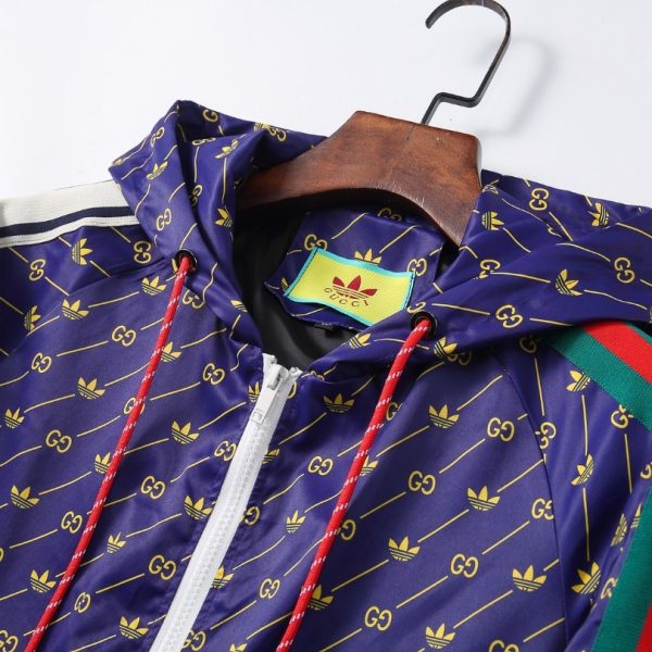 Jacket Gucci Monogram Stripe Blue GC078 - Image 11